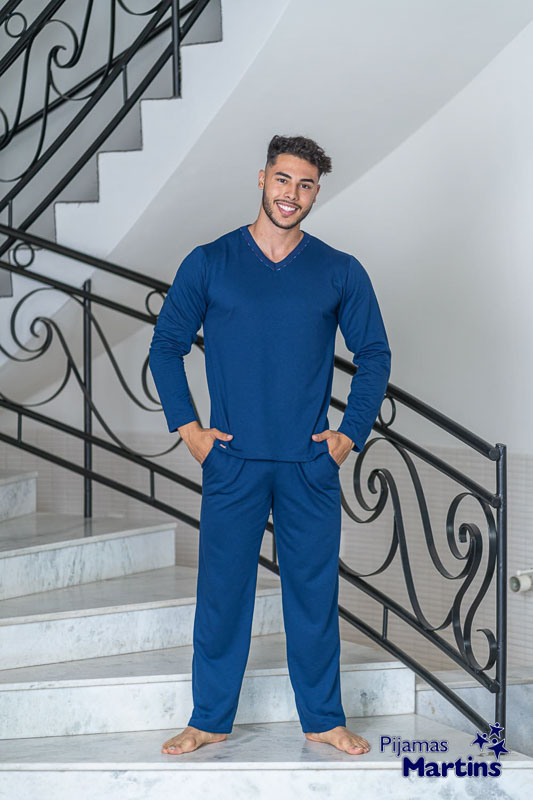 Pijama masculino moletom com bolso