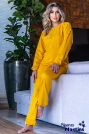 Pijama amarelo moletim Heloa
